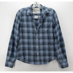 Frank & Eileen Top XS Barry Button Up Shirt Plaid Preppy Italy